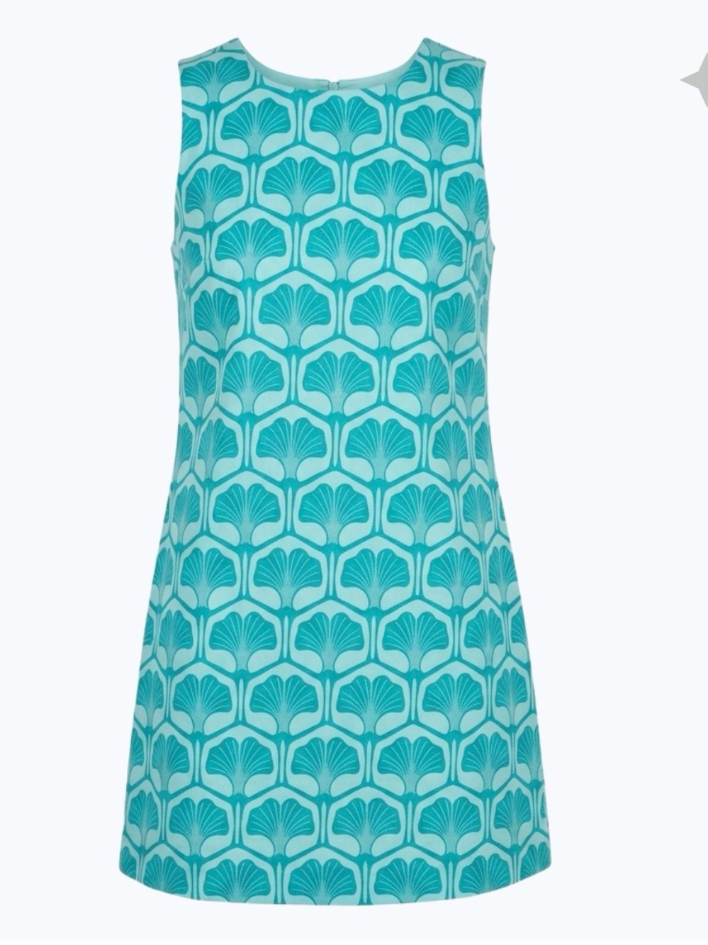 crown & ivy Turquoise Women's Sleeveless Straight Printed Dress